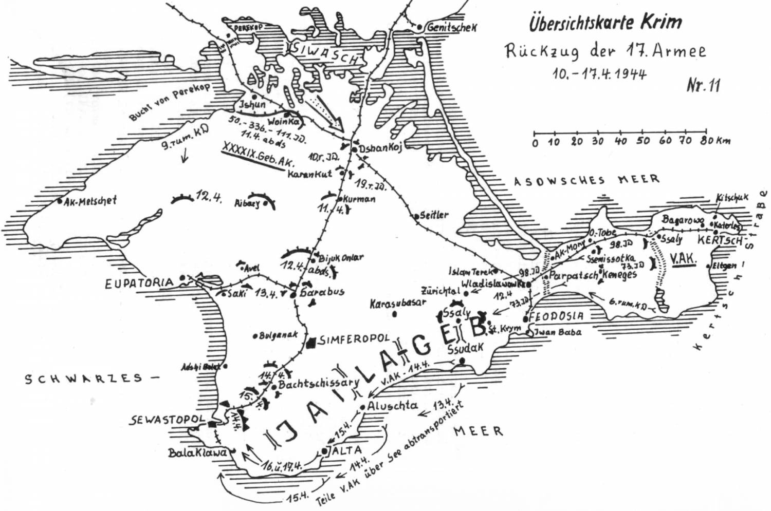 Карта крыма 1842 года